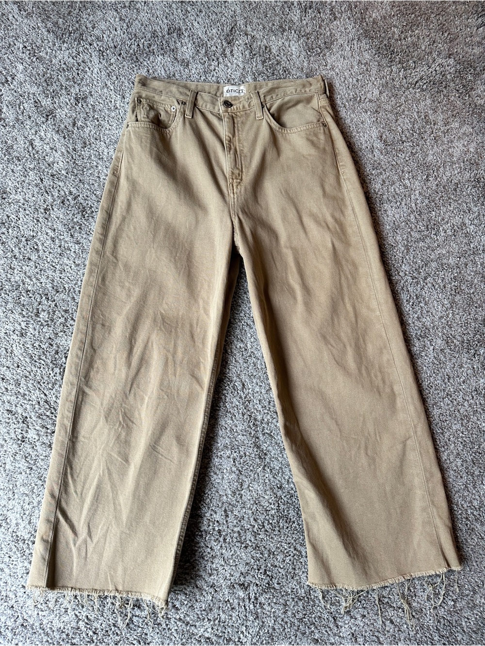 Etica Devon Wide Leg Pants in Tan